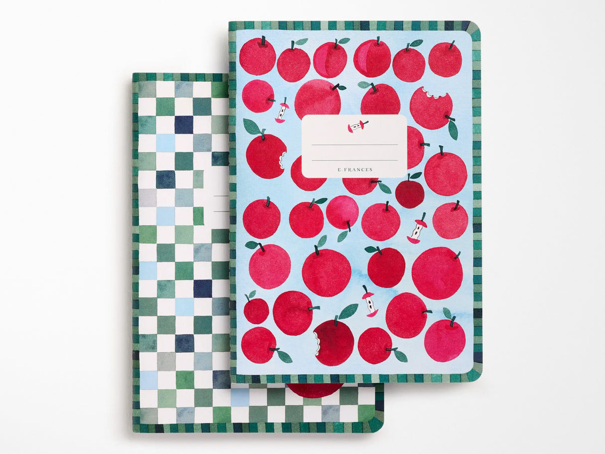 Apple A Day Set of Two Stitched Notebooks