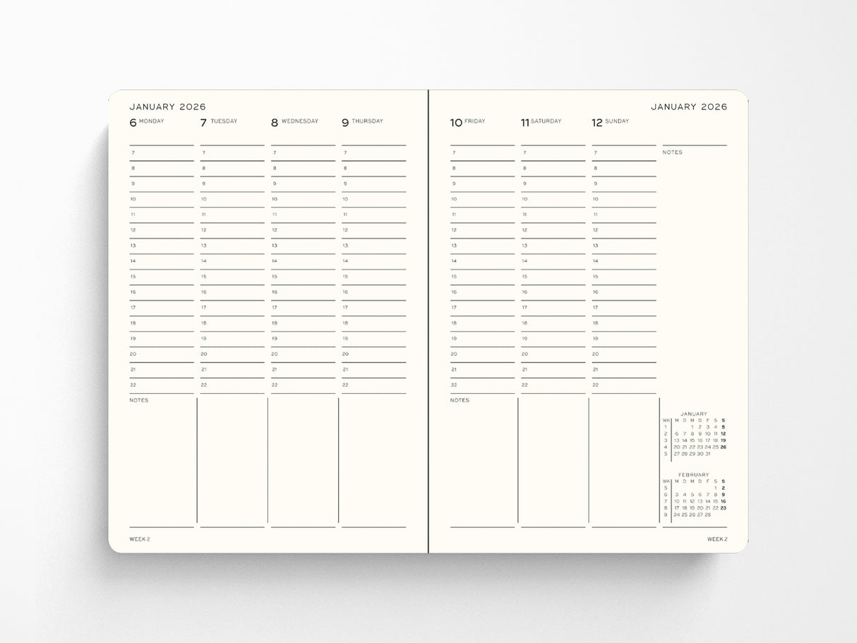 2026-2027 Leuchtturm 1917 18 Month Academic Week Planner - Sunflower