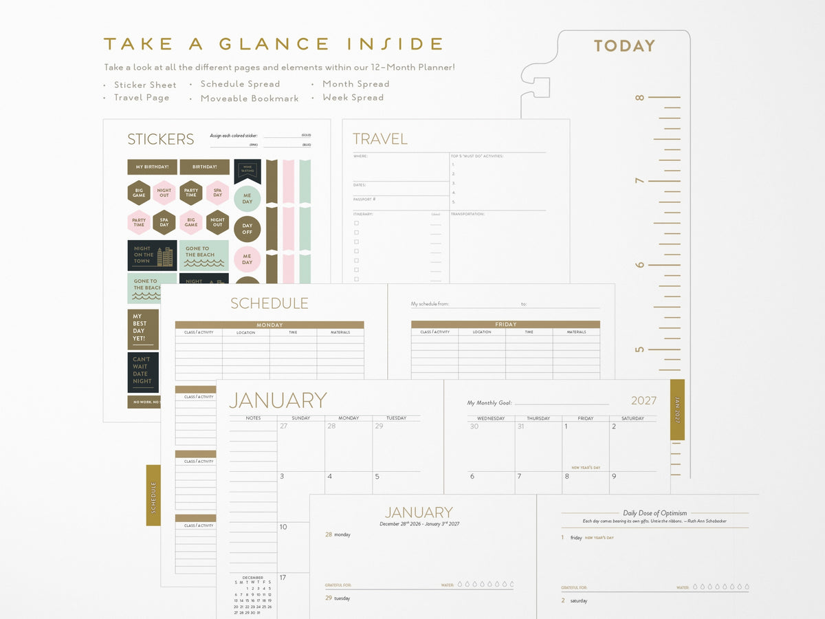 2027 Dachshund Spiral Bound Planner