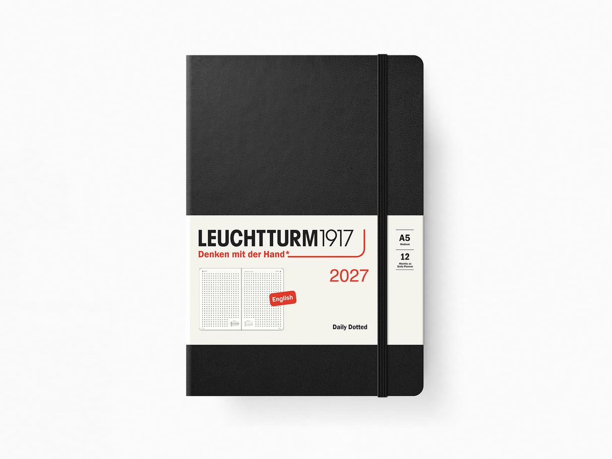 2027 Leuchtturm 1917 Daily Planner Dotted - BLACK