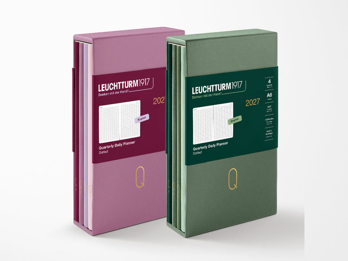 2027 Leuchtturm 1917 Quarterly Planner Set of 4 - Shades of Green