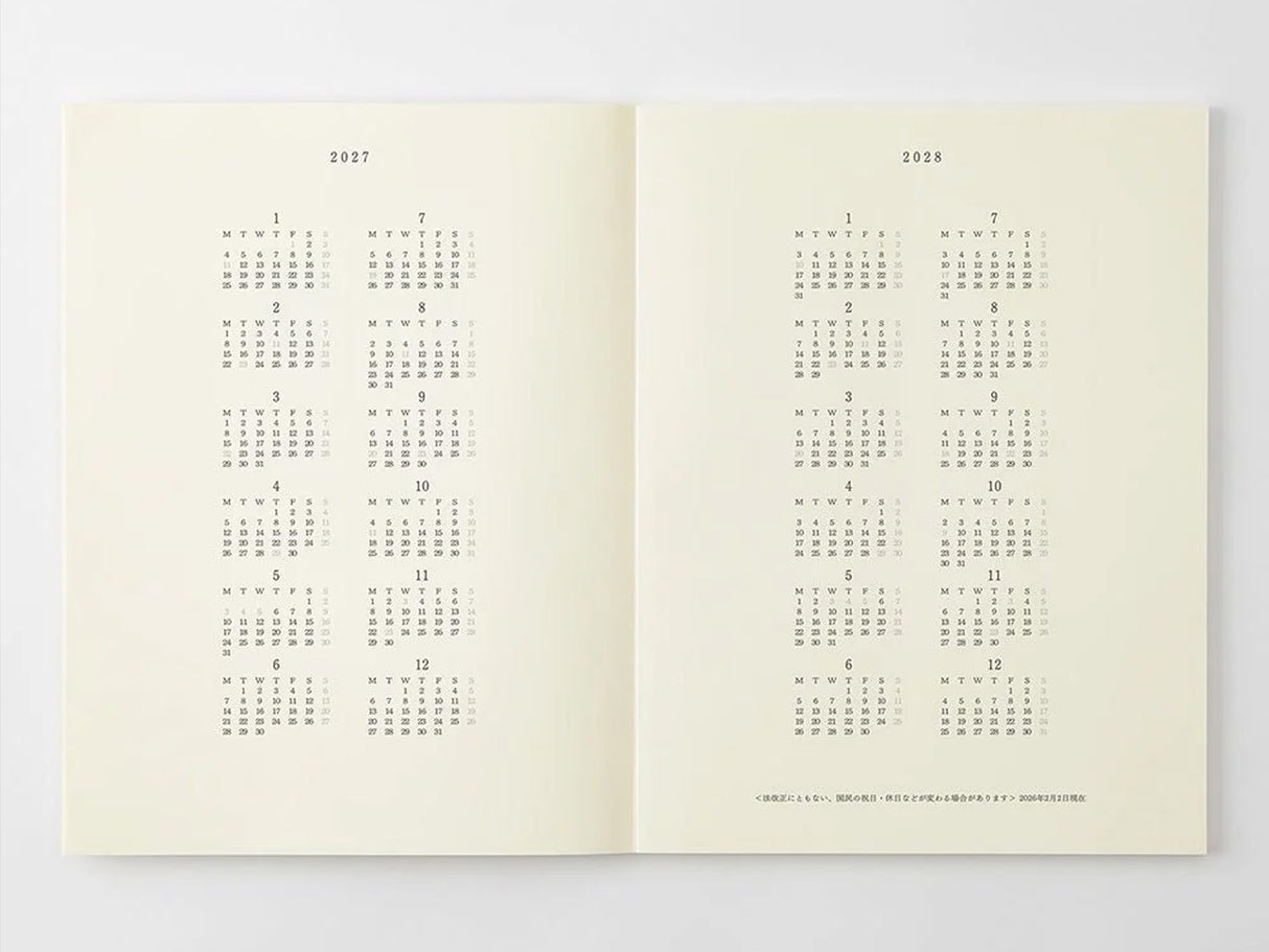 MD Notebook Monthly Diary A4 Variant THIN 2027