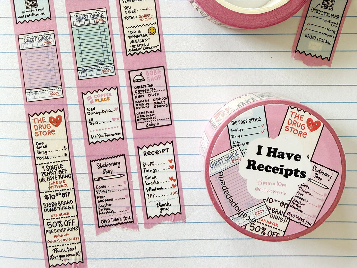 I Have Receipts Regular Washi Tape