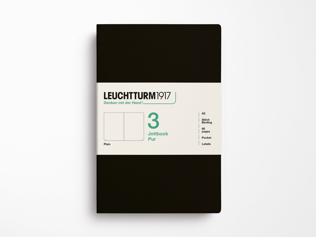 Leuchtturm 1917 Jottbook Pur Set of 3 - Black