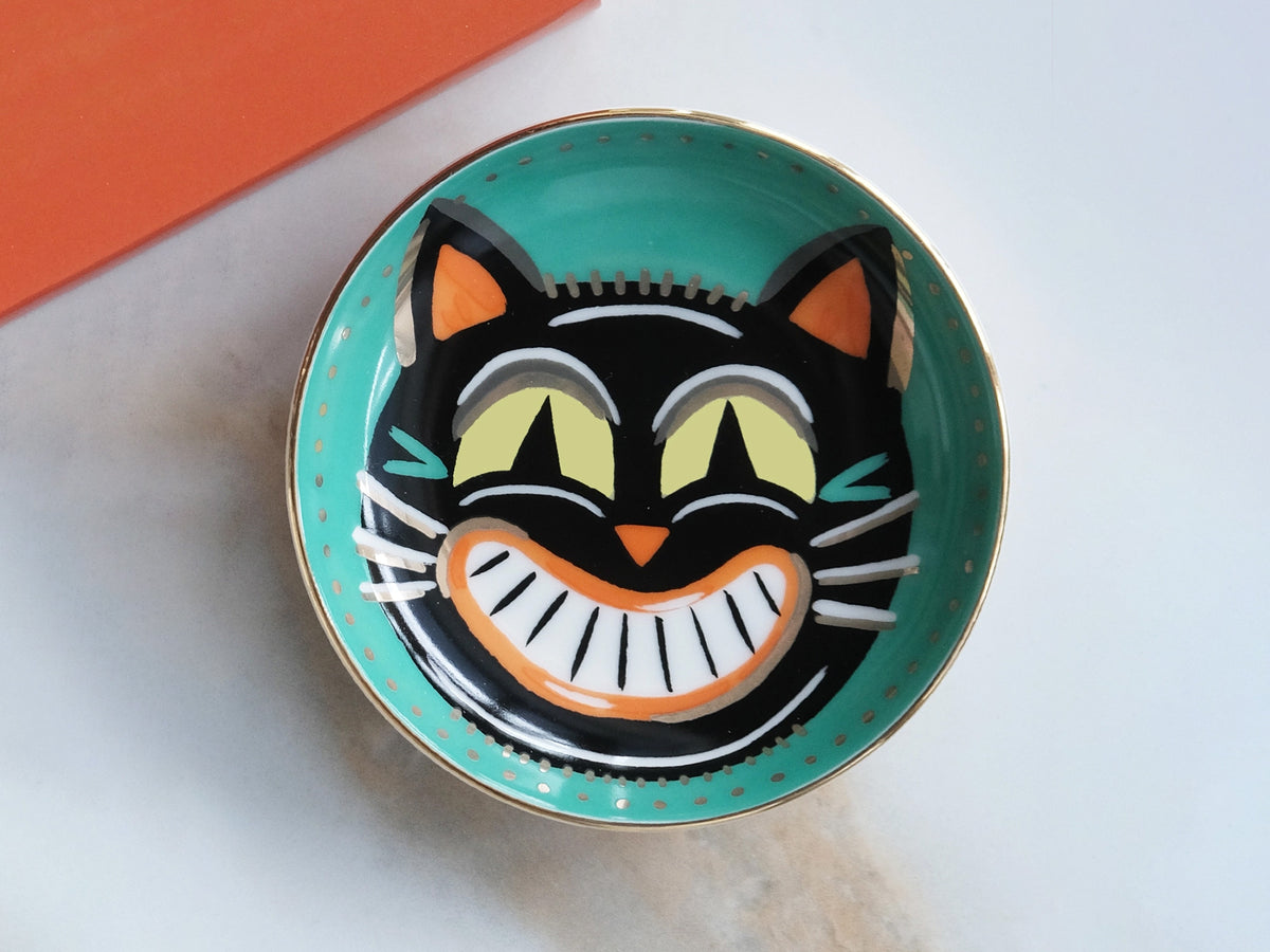 Vintage Halloween Cat Trinket Dish