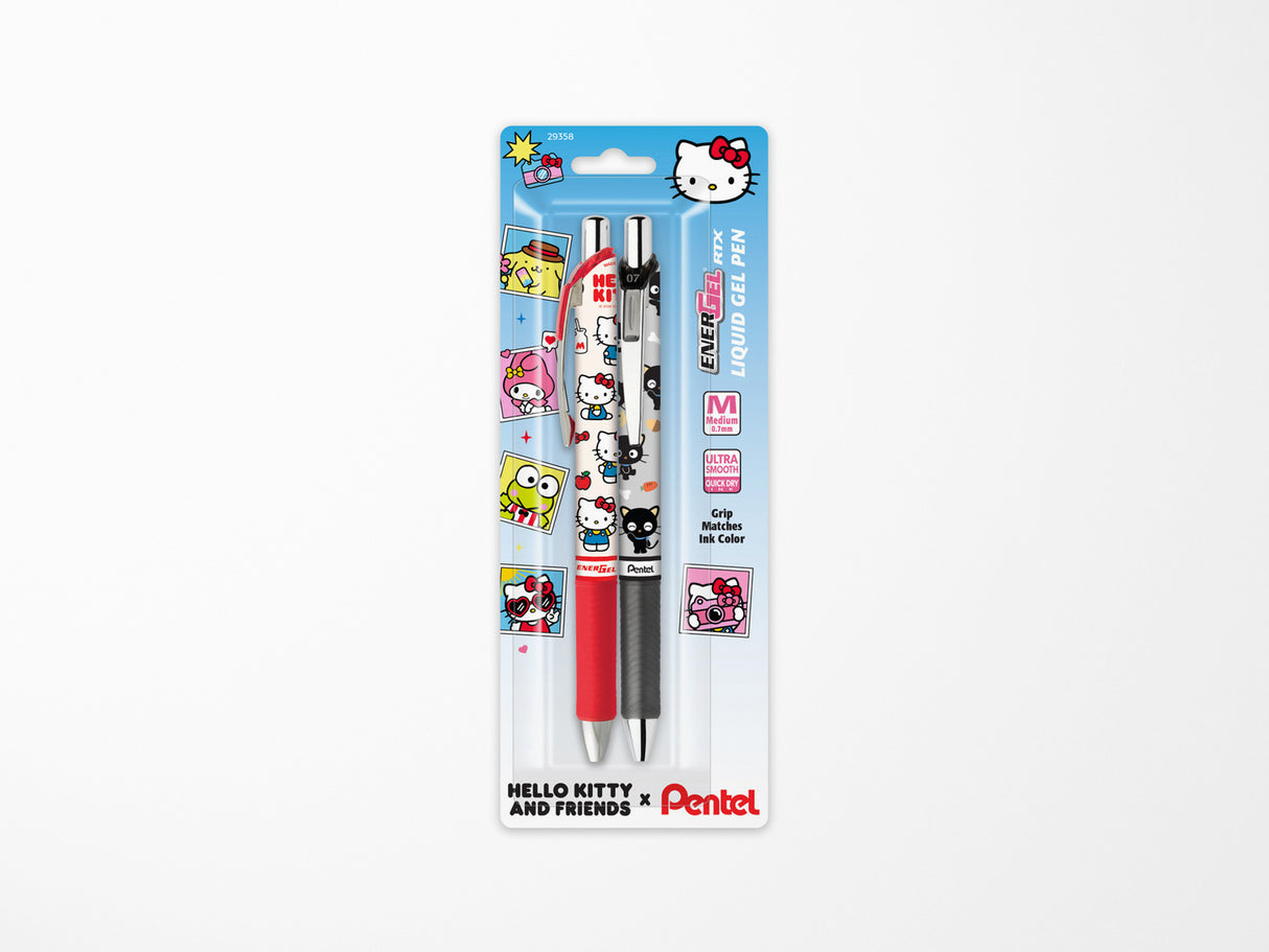 EnerGel RTX Liquid Gel Pen Hello Kitty & Friends Assorted Pairs - 2 Pack