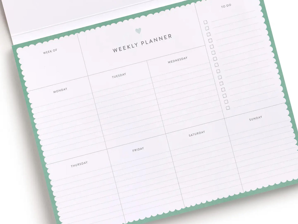 Happy Plaid Covered Weekly Planner