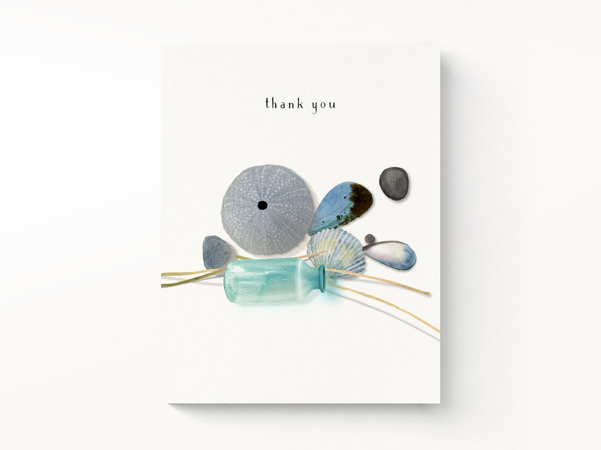 Beachcombing Thank You Greeting Cards, Box of 8