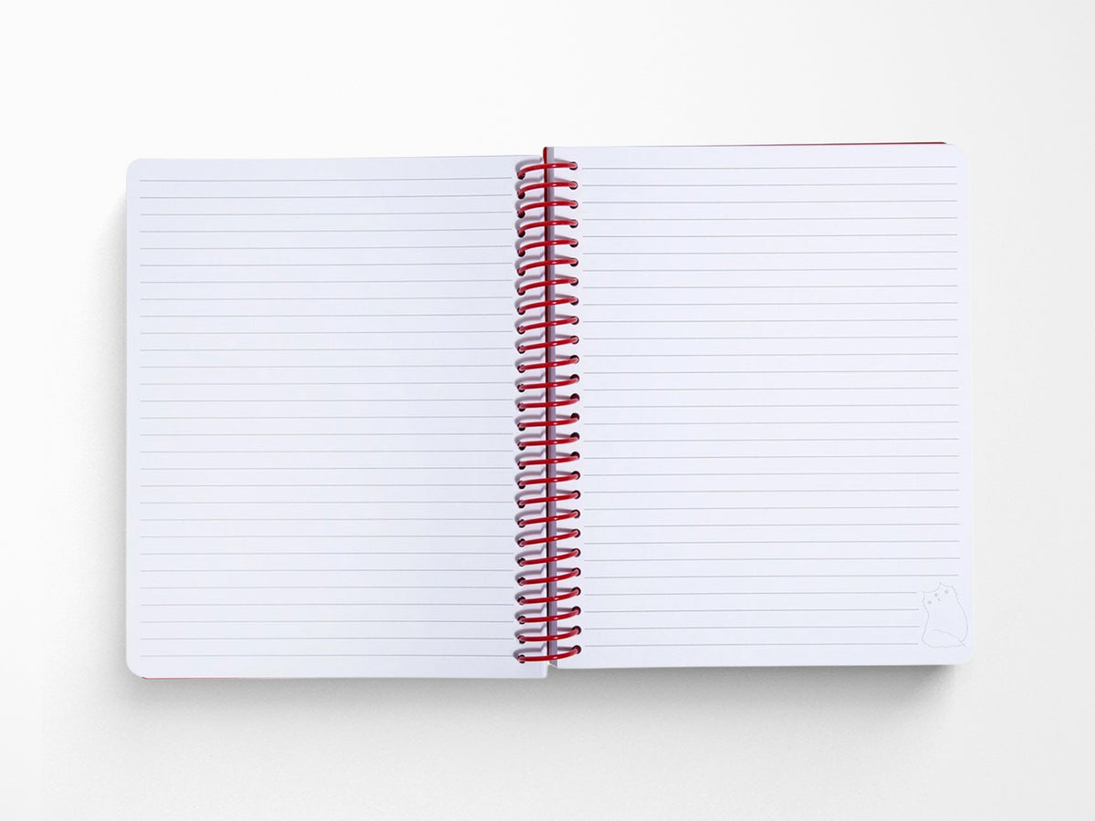Love Cats Blanco Spiral Notebook