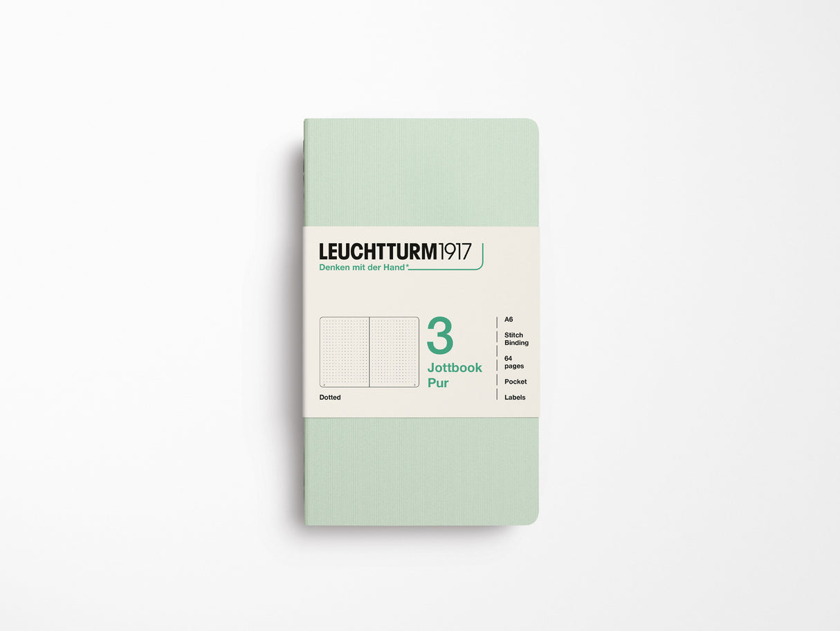 Leuchtturm 1917 Jottbook Pur Set of 3 - Mint Green