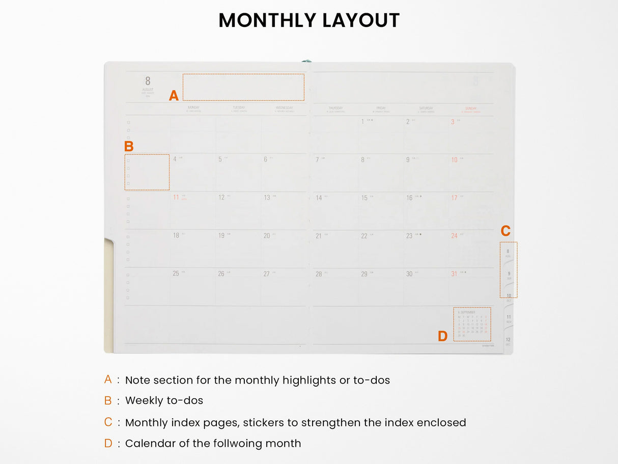 Hightide 2027 Weekly Schedule Book Nähe A5 Vertical