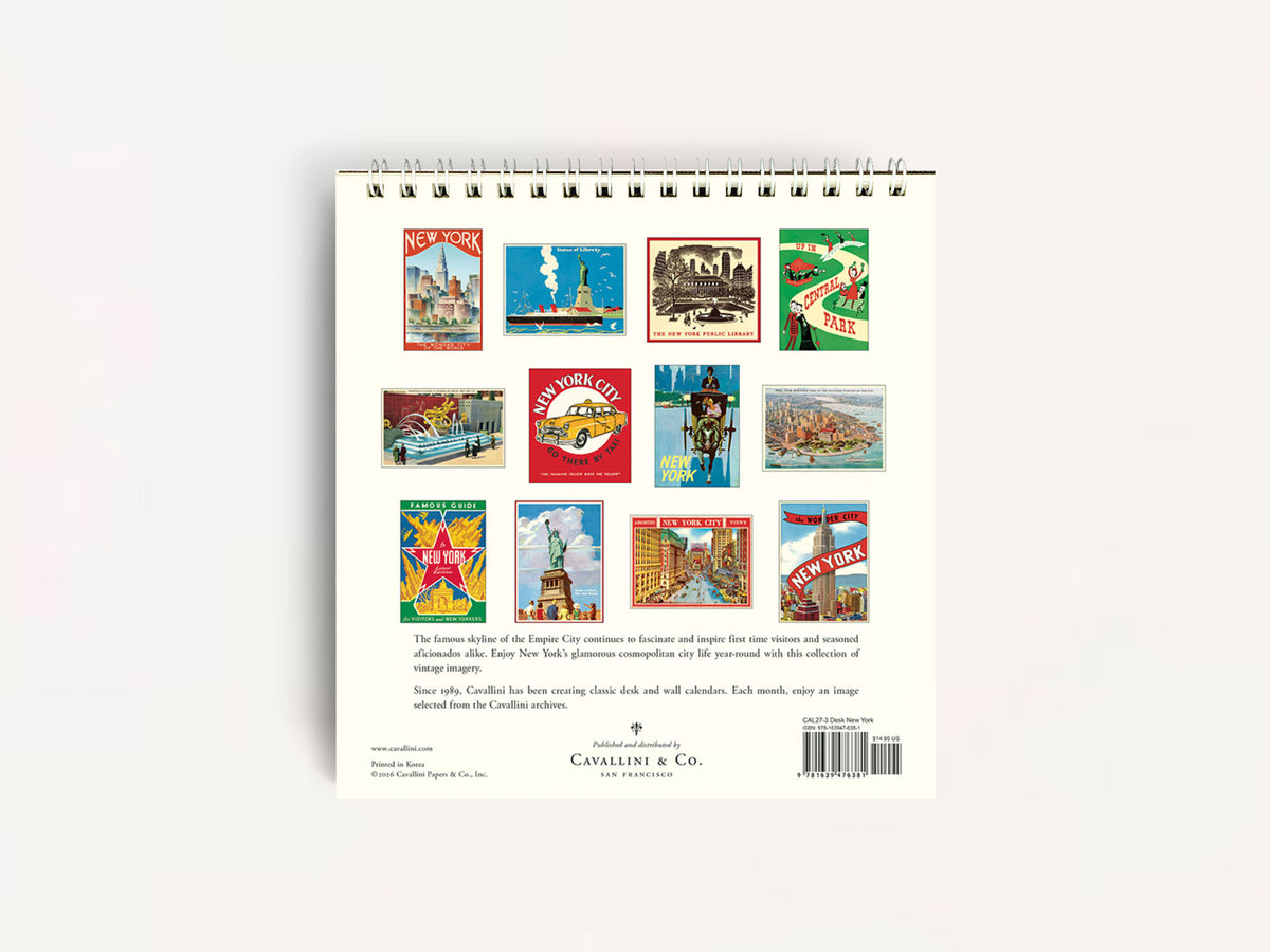 Cavallini 2027 DESK Calendar - New York