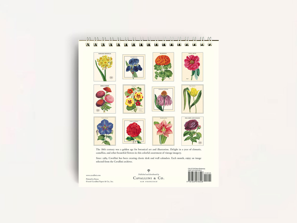Cavallini 2027 DESK Calendar - Botanica