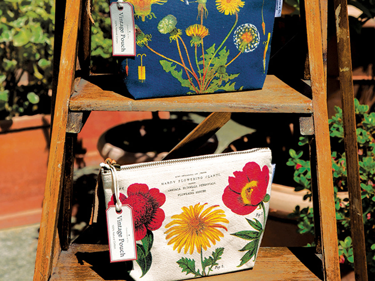 Cavallini Vintage Zipper Pouch - Ferns