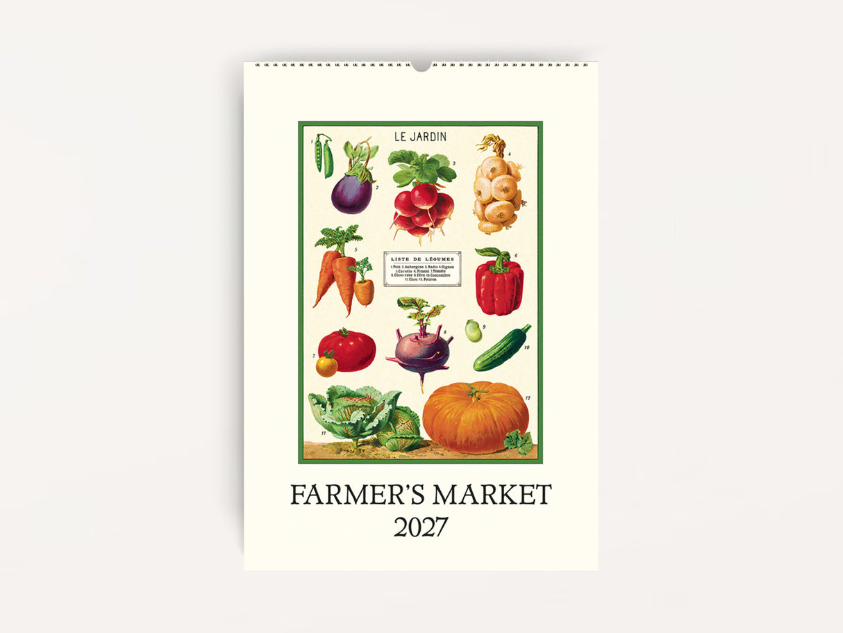 Cavallini 2027 WALL Calendar - Farmer's Market
