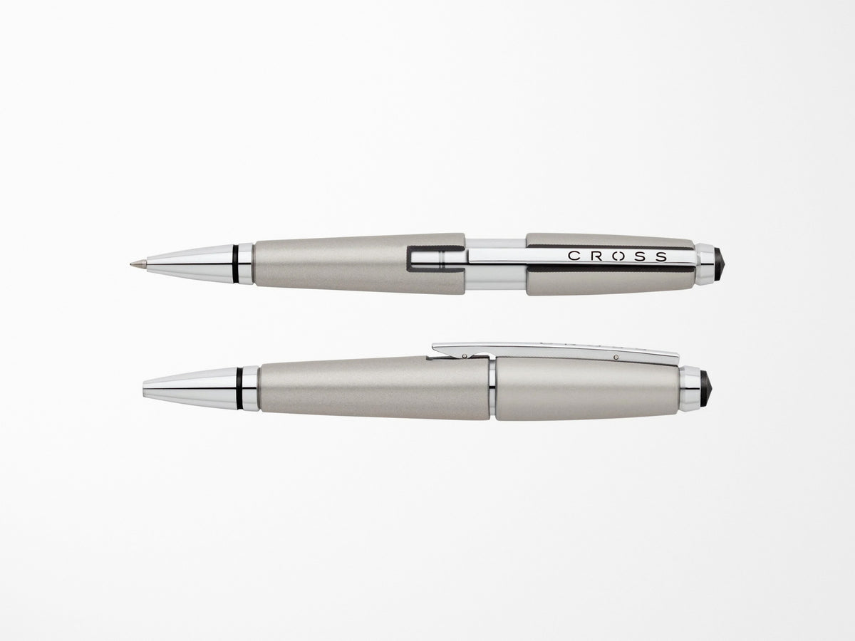 Cross Edge Rollerball Pen - Sonic Titanium with Gold PVD