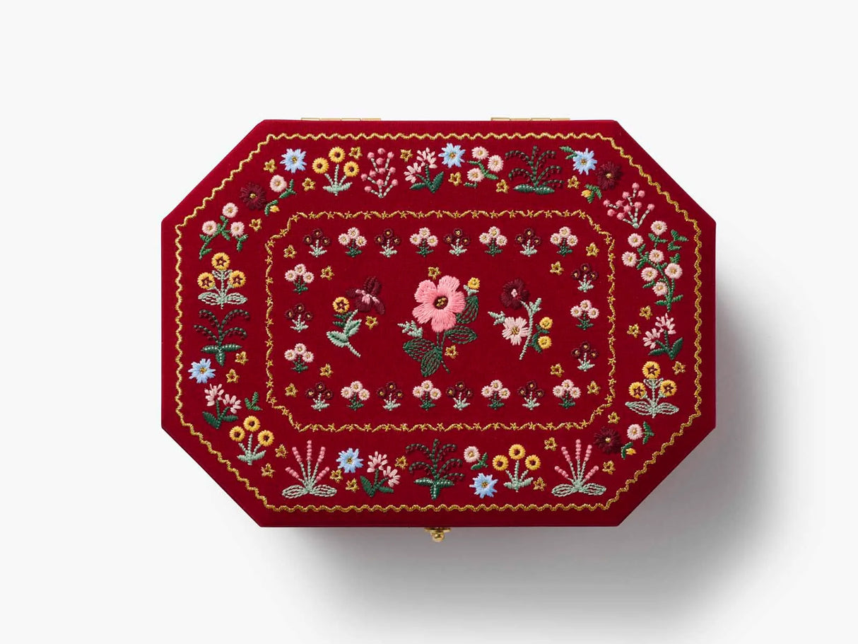 Gemma Embroidered Jewelry Box