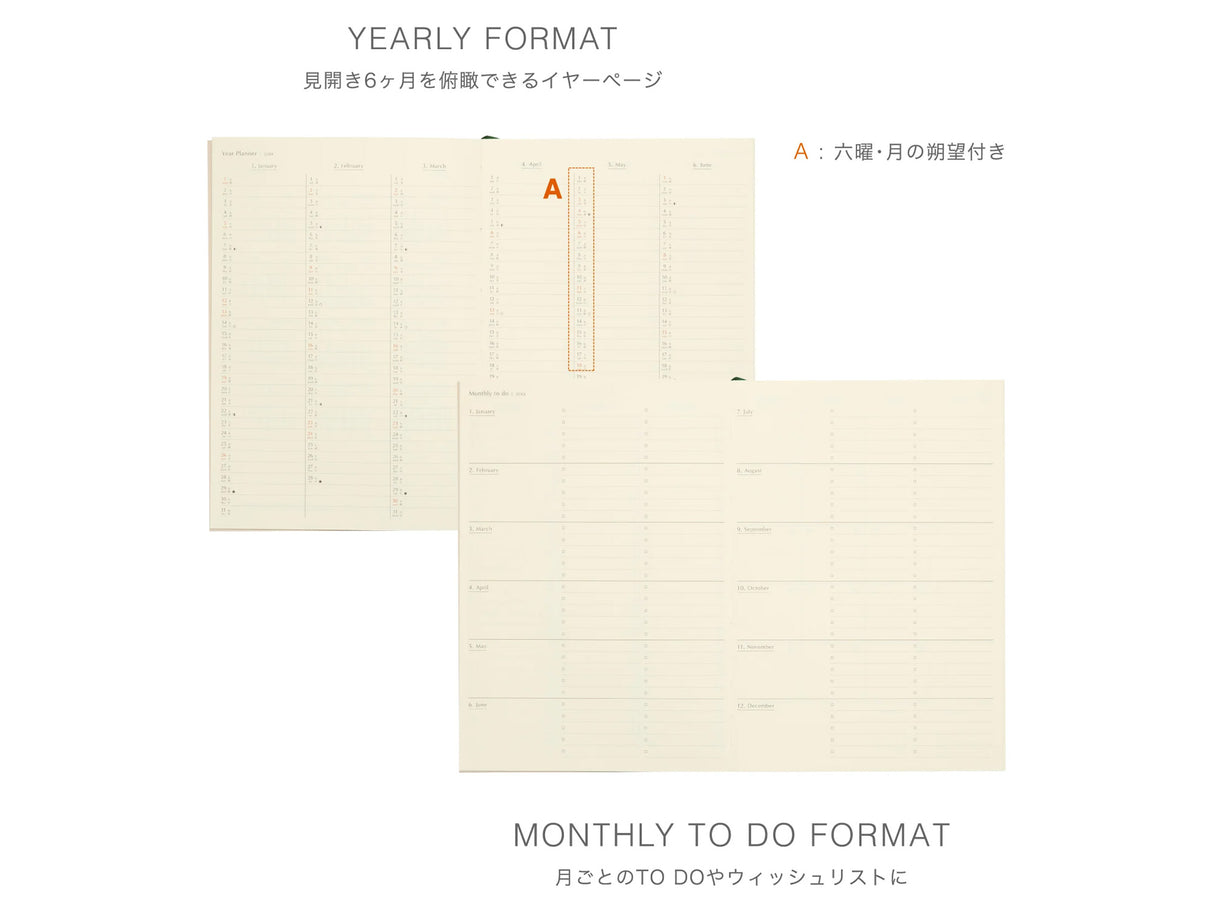 Hightide 2027 Monthly Diary Coton A5