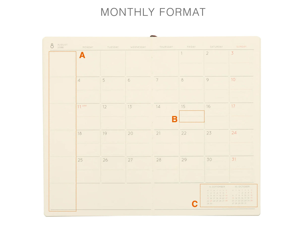 Hightide 2027 Monthly Diary Shine B6 Slim