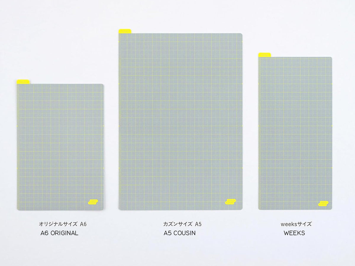 Hobonichi Pencil Board for Weeks Size - Ice Gray x Yellow