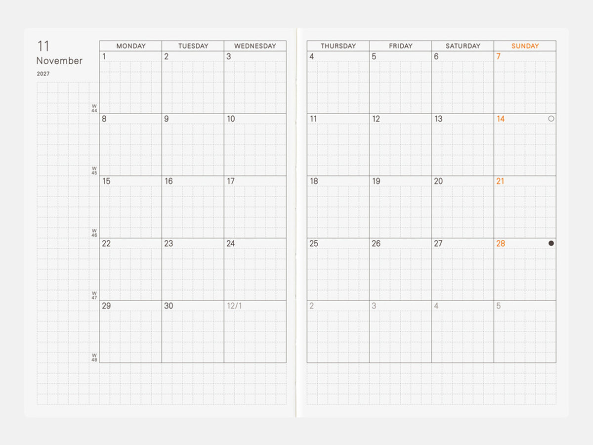 Hobonichi Techo 2027 Planner Book A6 - ENGLISH