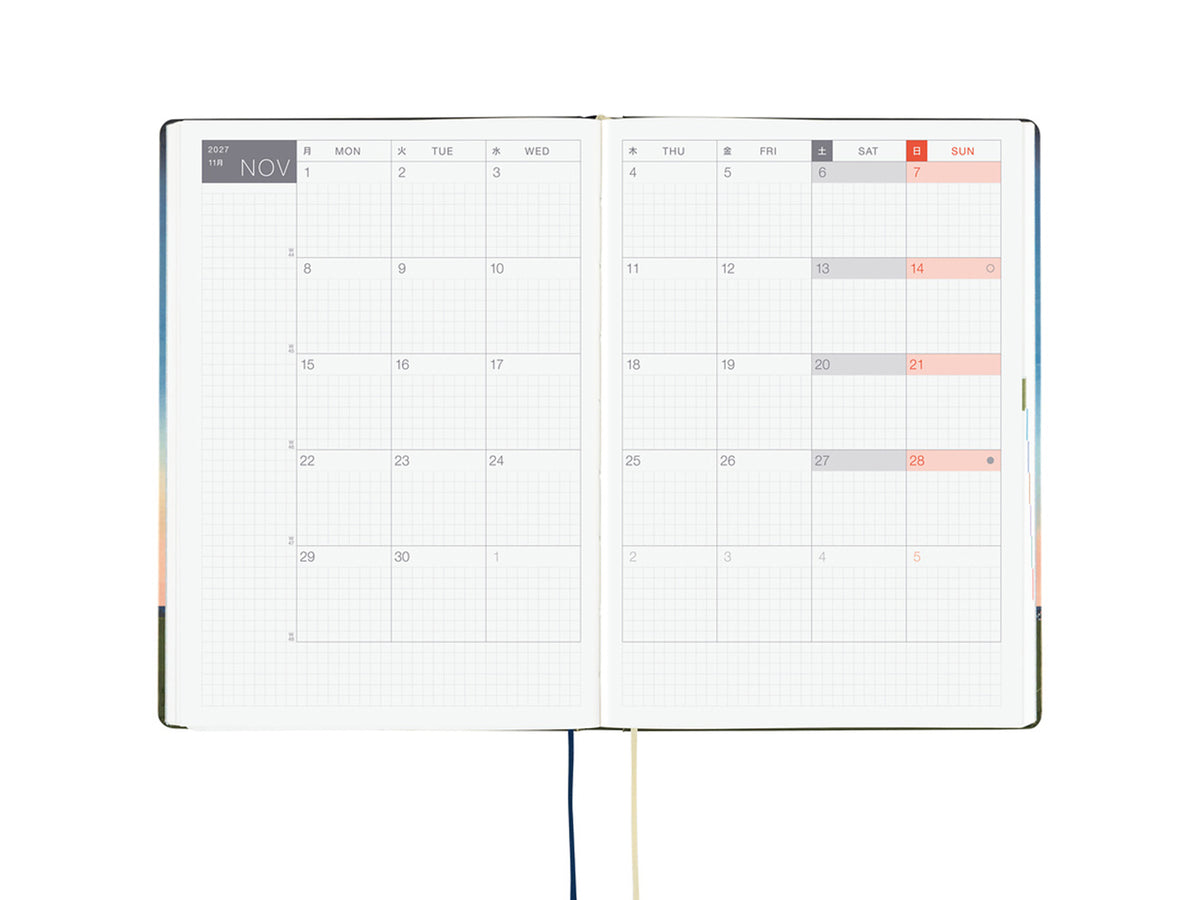 Hobonichi Techo A5 Hon 2027 - Hiroko Kubota: String Telephone Until the Moon is Full