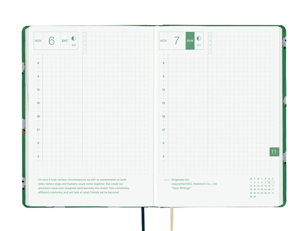Hobonichi Techo A6 Hon 2027 - Bow & Tie: Sheep Sheep Sheep