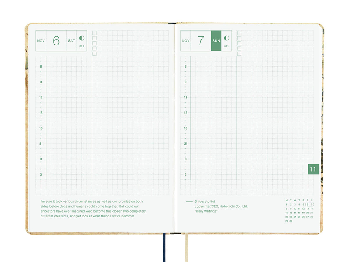 Hobonichi Techo A6 Hon 2027 - V&A Series: Vine