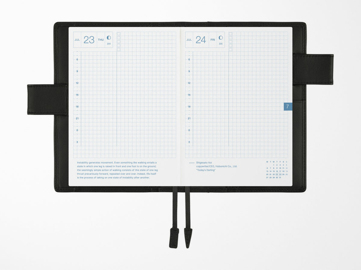 Hobonichi Techo A6 Original Cover - TS Basic Black Leather