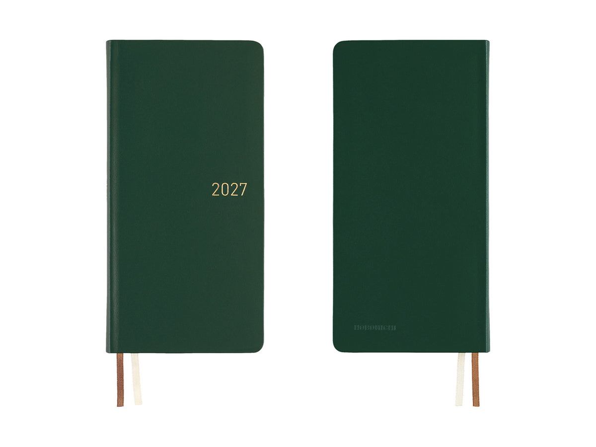 Hobonichi Techo Weeks 2027 - Leather: Forest Green