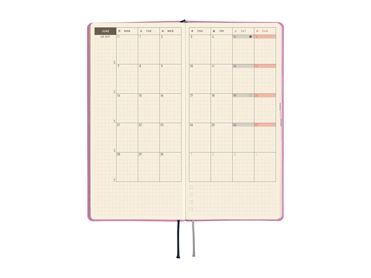 Hobonichi Techo Weeks 2027 - Smooth: Lavender Milk