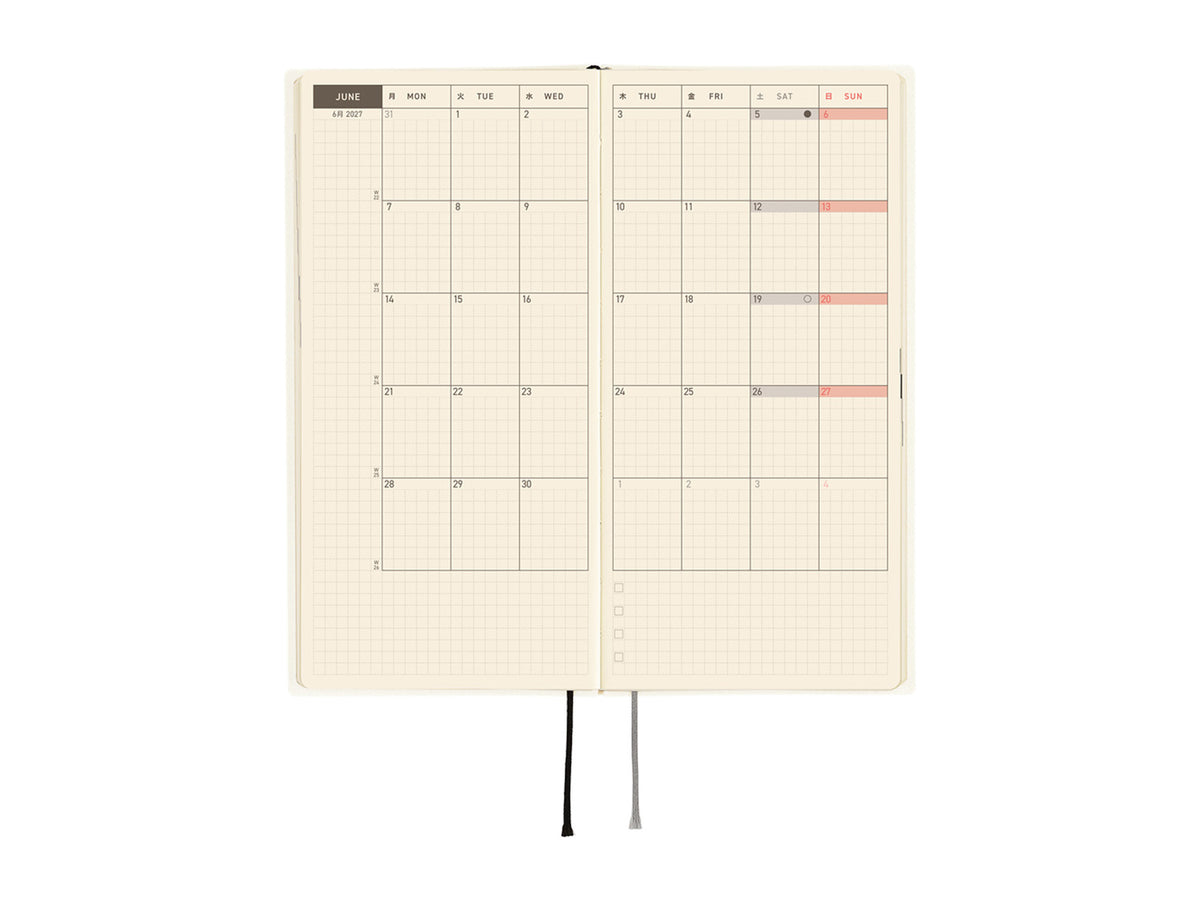Hobonichi Techo Weeks 2027 - White Line: Ivory