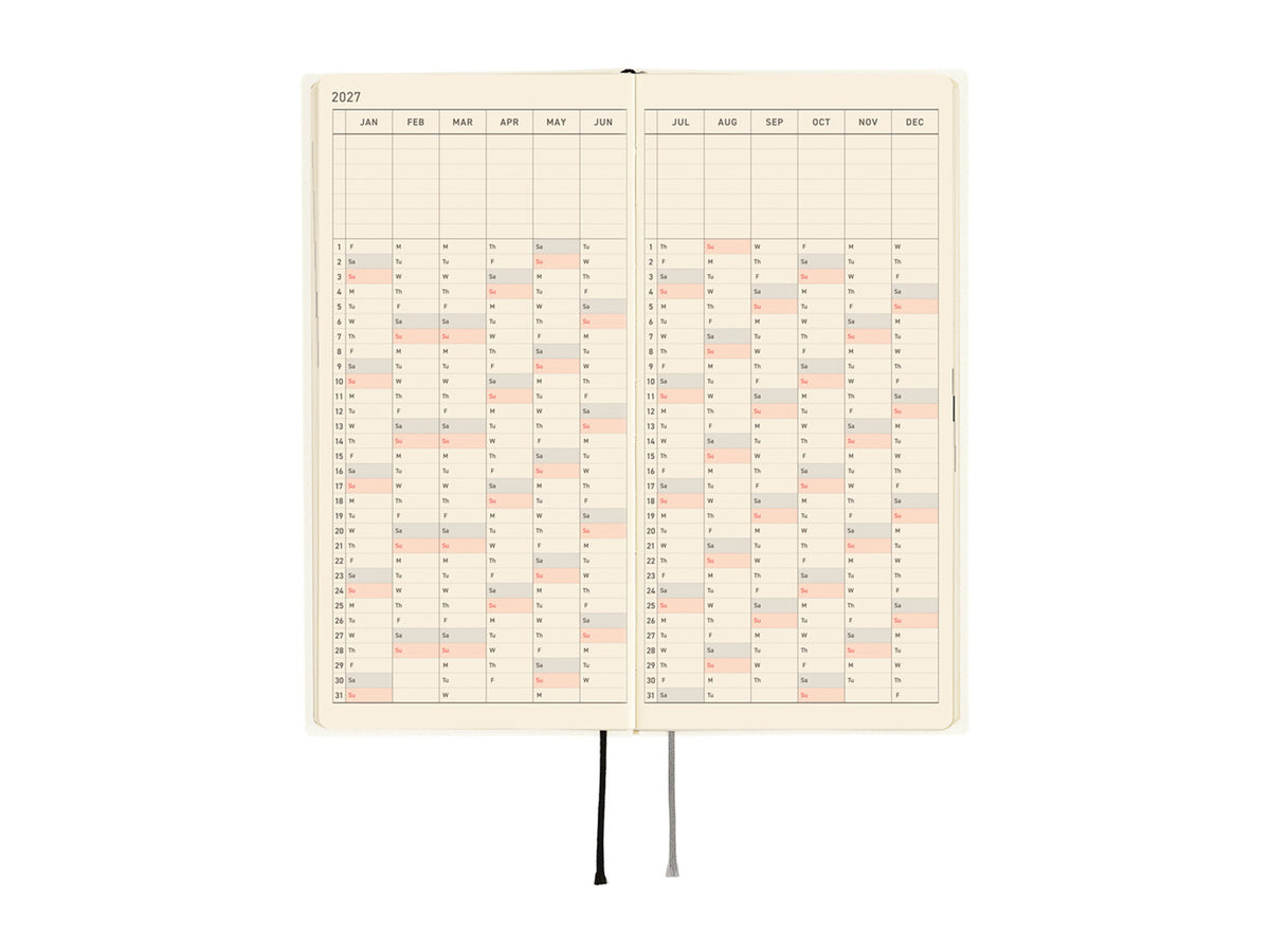 Hobonichi Techo Weeks 2027 - White Line: Ivory