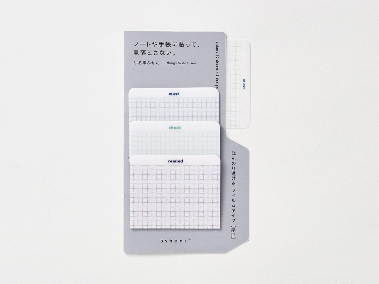 Isshoni Translucent To Do Sticky Notes