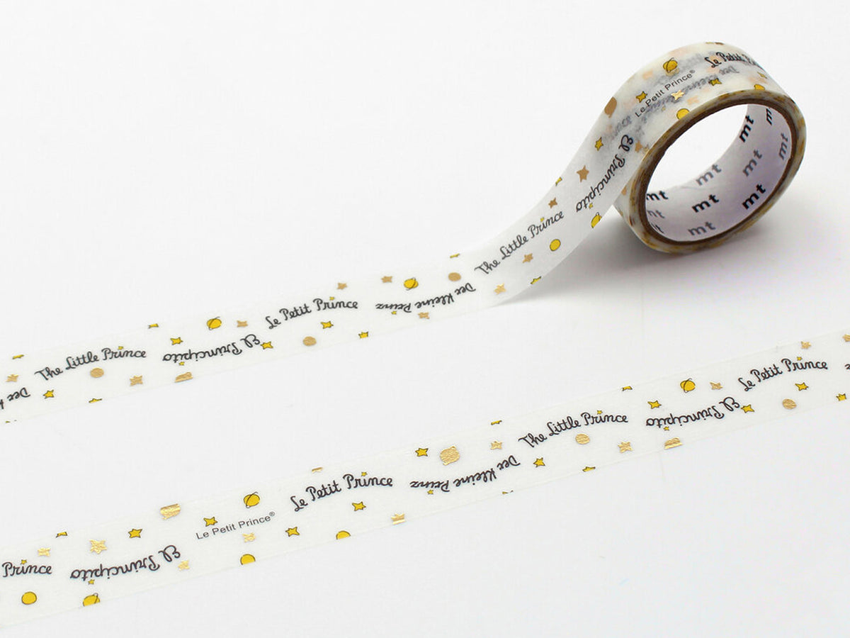 MT Masking Tape - 15 mm Le Petit Prince - Foil Stamped Title Wave
