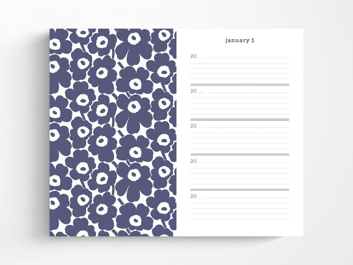 Marimekko Red Unikko One Line a Day A Five-Year Memory Book