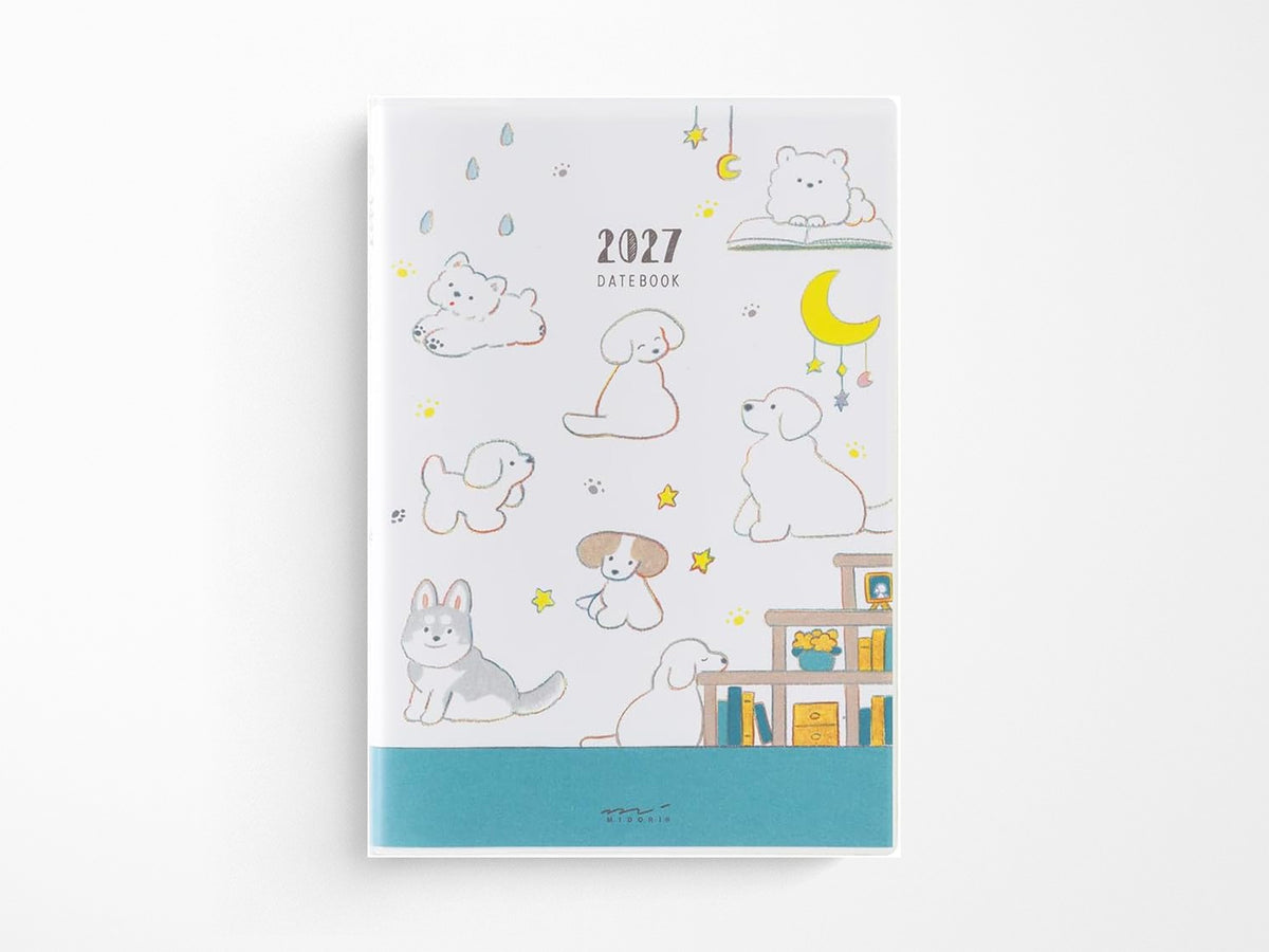Midori Pocket Diary A6 Dog 2027