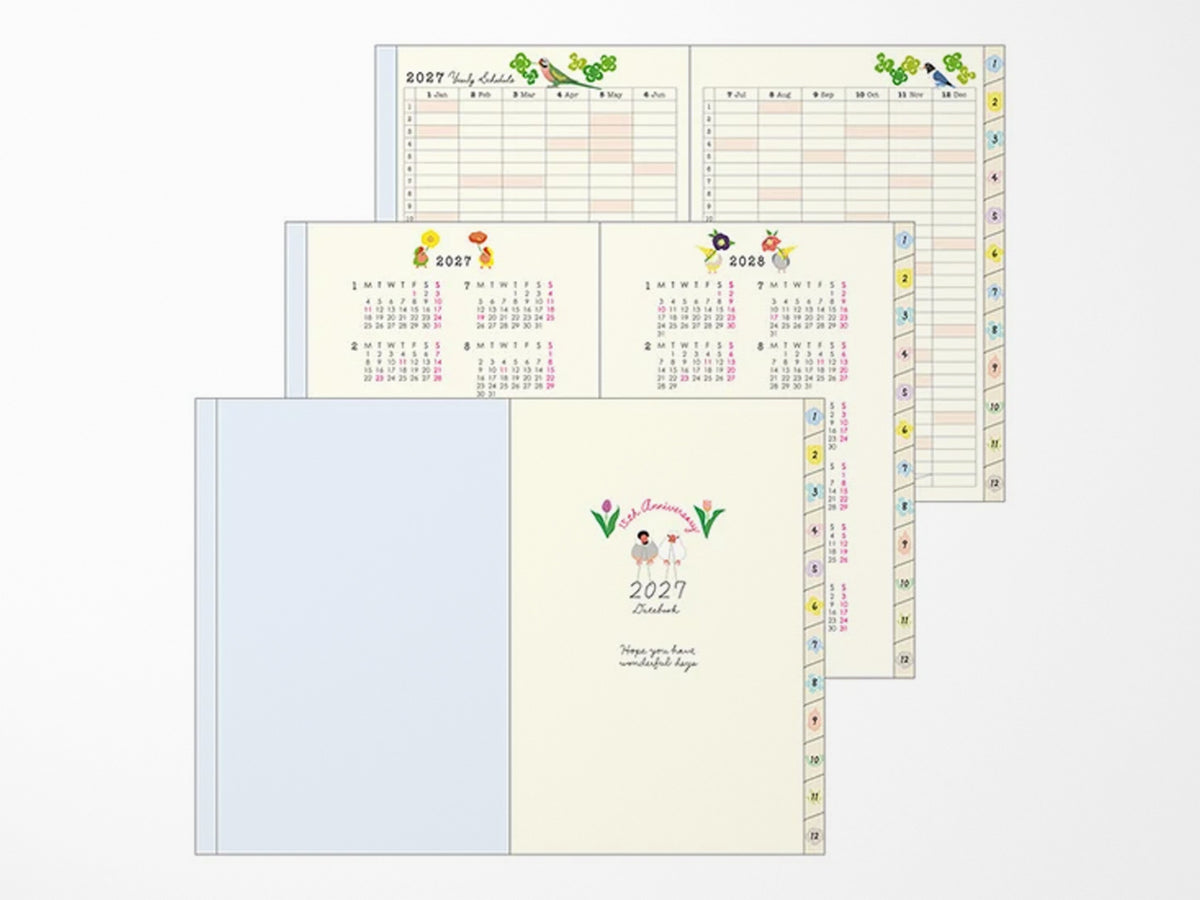 Midori Pocket Diary Mini Bird 2027