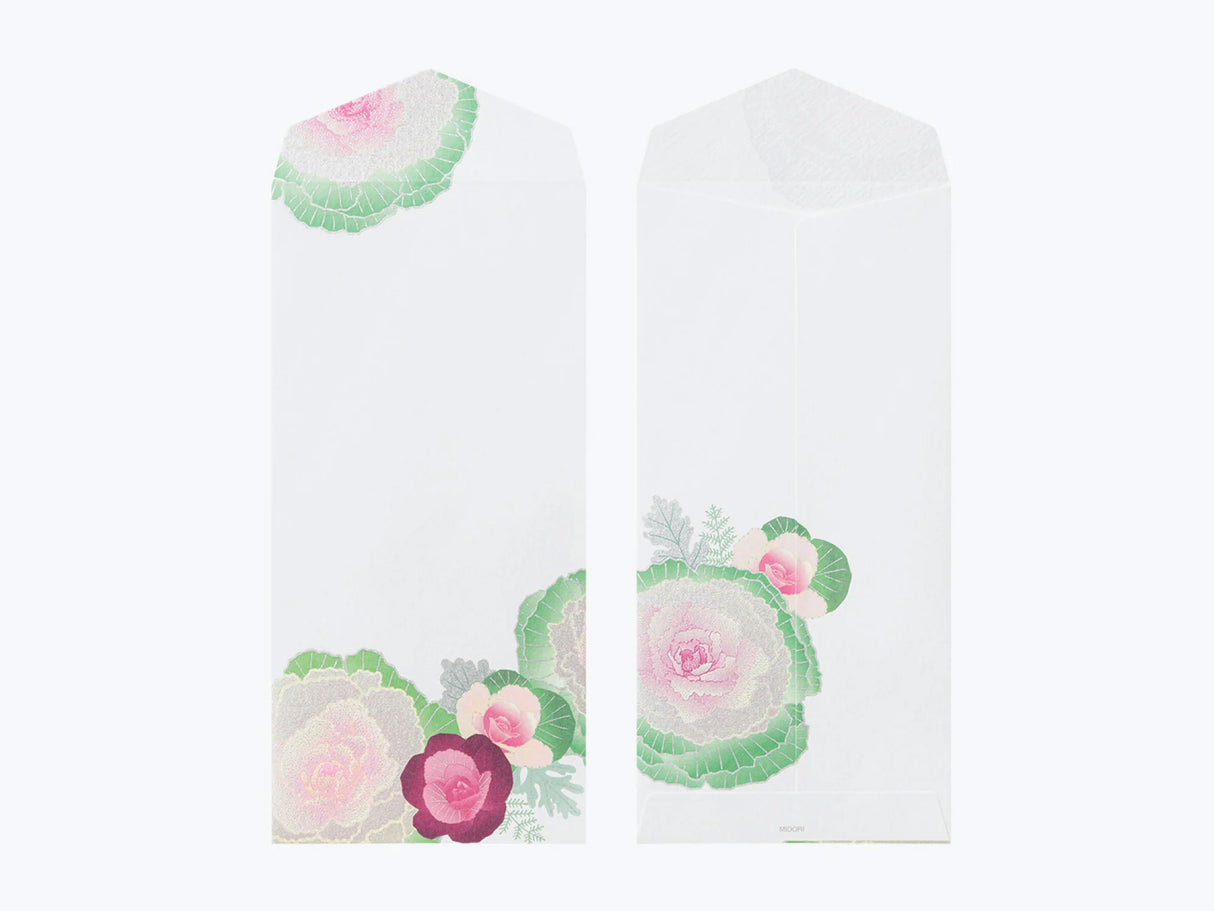 Midori Seasonal Envelopes - 005 Flowering Kale Wreath