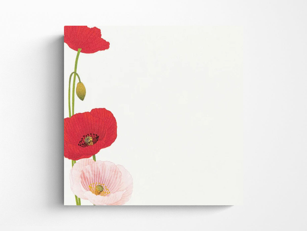 Midori Seasonal Letter Pad - 017 Poppy 4 Designs