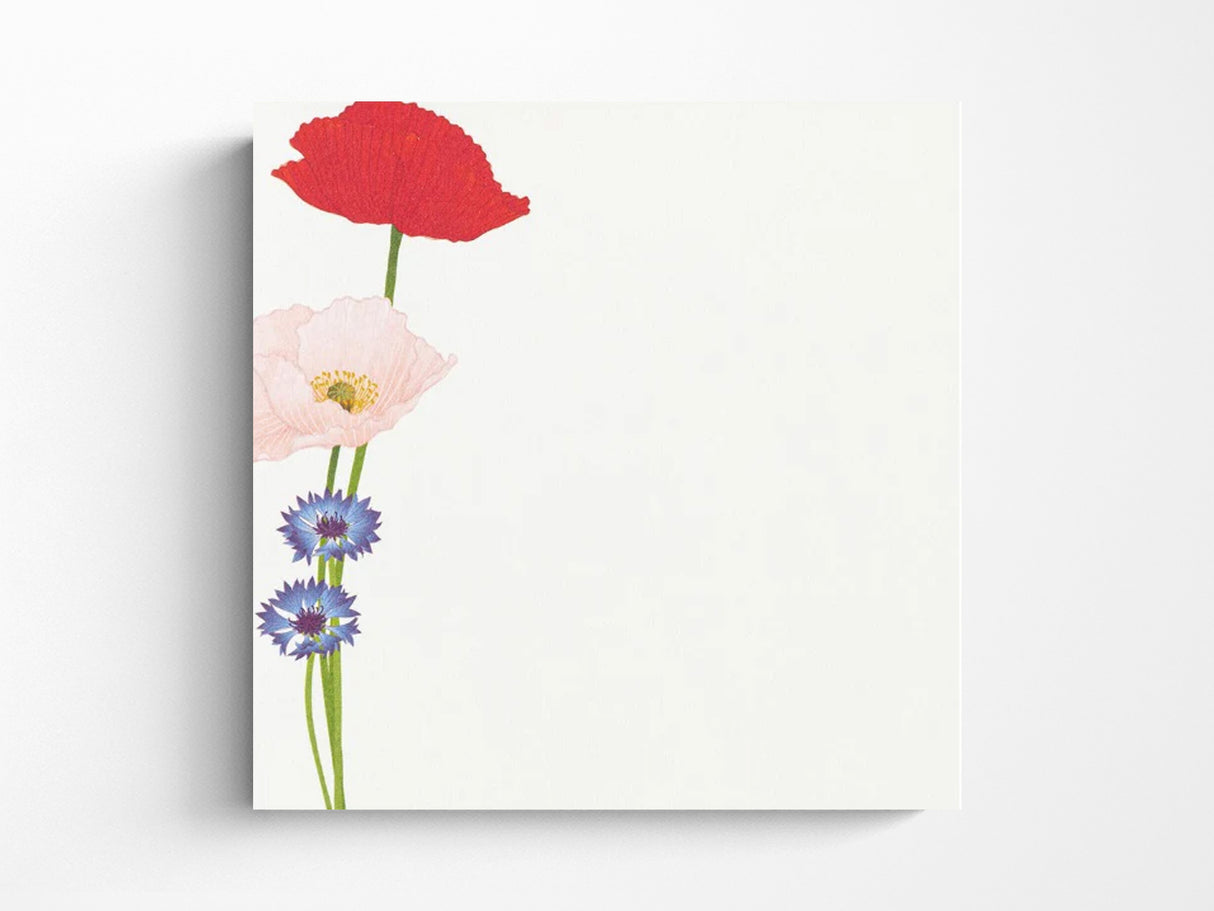 Midori Seasonal Letter Pad - 017 Poppy 4 Designs