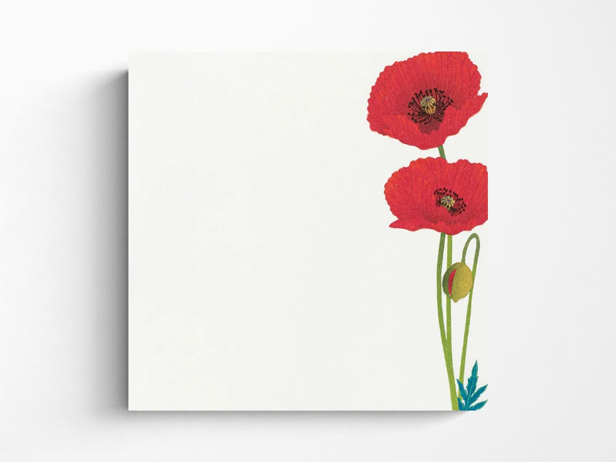 Midori Seasonal Letter Pad - 017 Poppy 4 Designs