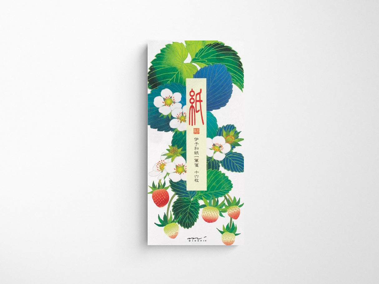 Midori Seasonal Memo Letter Pad - 600 Foil Stamping Strawberry