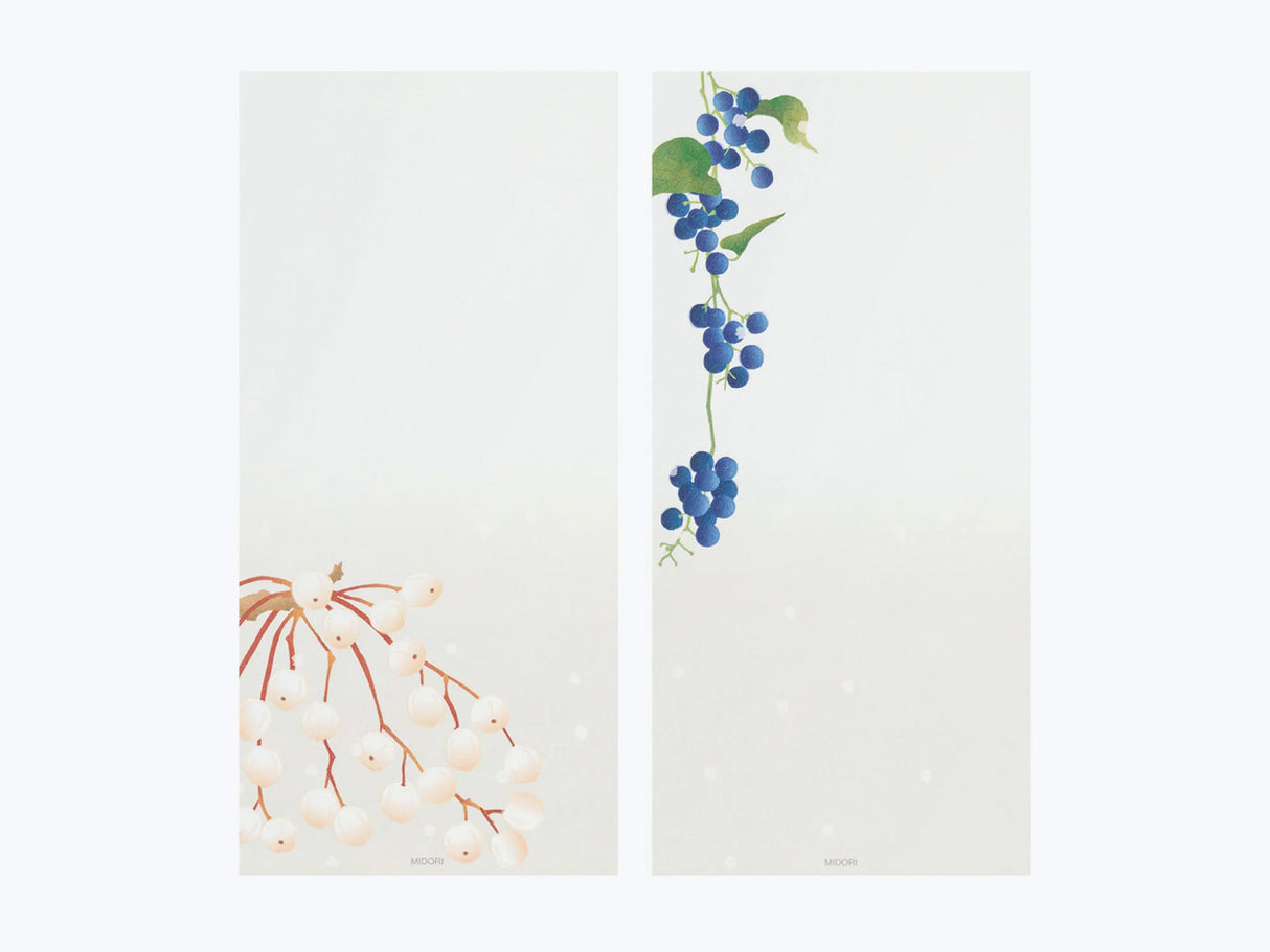 Midori Seasonal Message Letter Pad - 595 Four Designs Winter Fruit