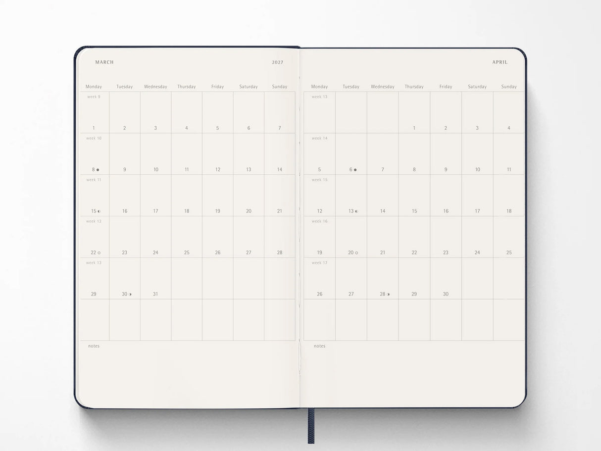 Moleskine 18 Month 2026-2027 Daily Planner - Black Hardcover