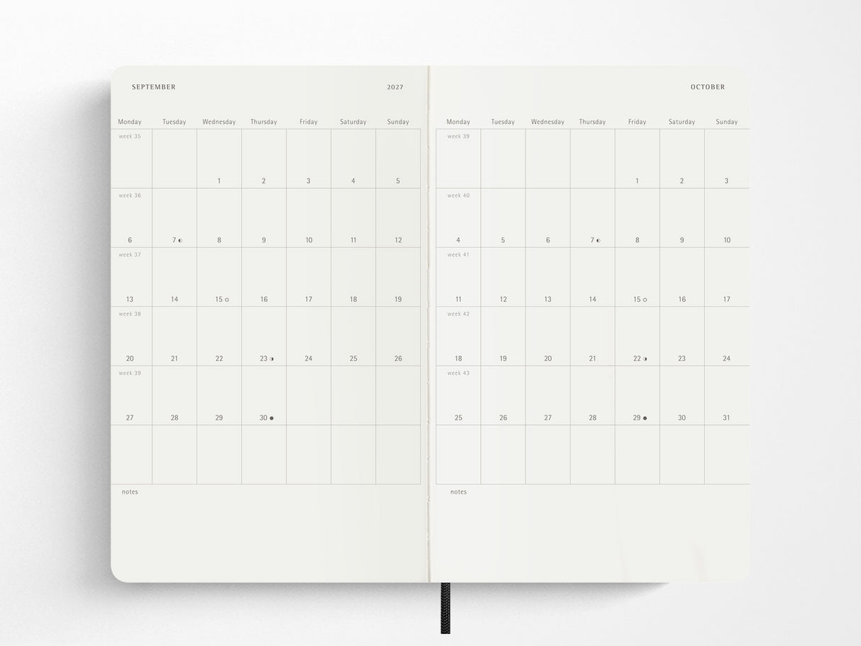 Moleskine 18 Month 2026-2027 Daily Planner - Black Soft Cover