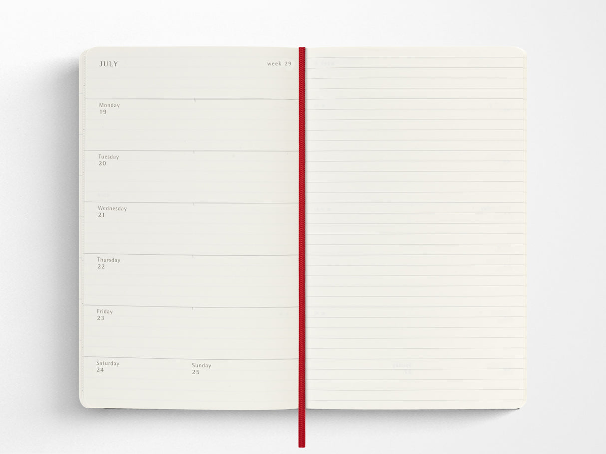 Moleskine 18 Month 2026-2027 Weekly Planner - Scarlet Red Soft Cover