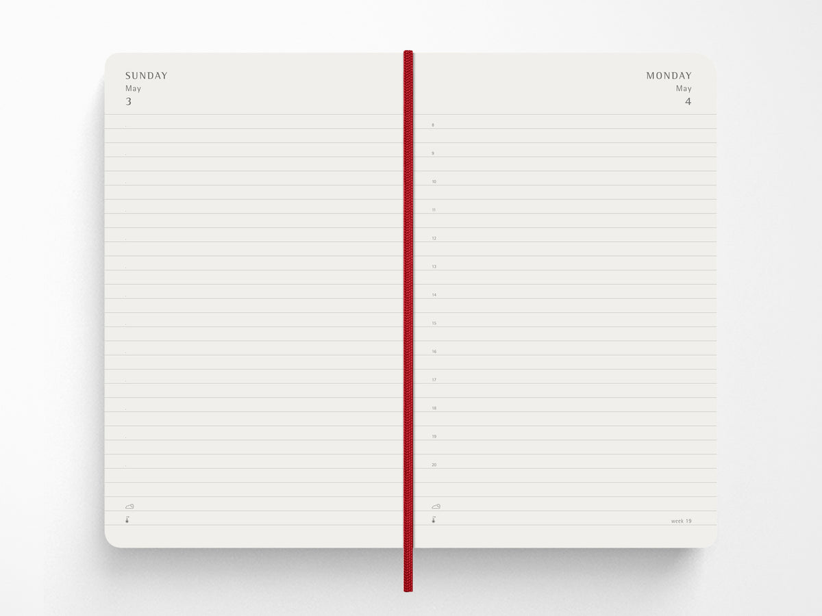 Moleskine 2027 Daily Planner - Scarlet Red Hardcover