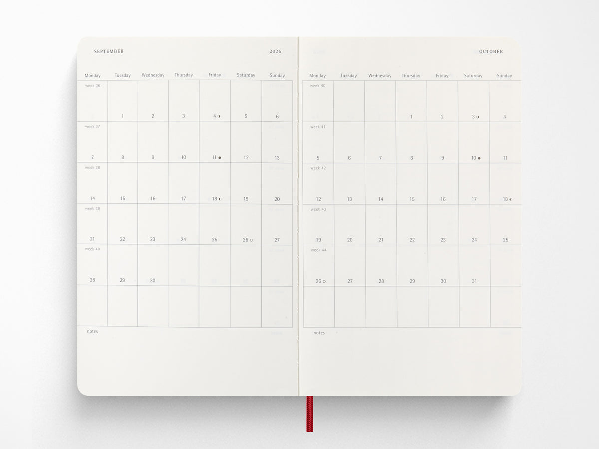 Moleskine 2027 Daily Planner - Scarlet Red Hardcover