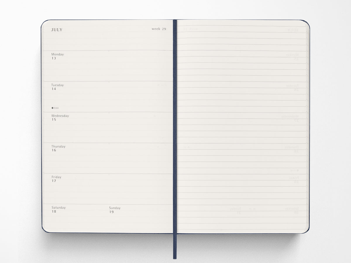 Moleskine 2027 Weekly Planner - Sapphire Blue Soft Cover